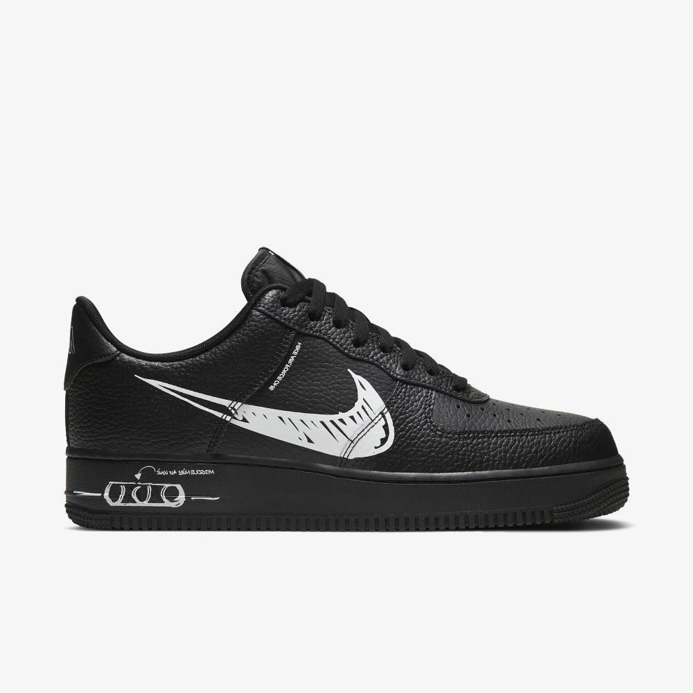 nike air force 1 sketch triple black
